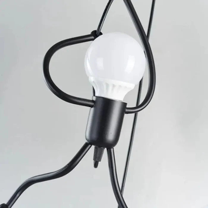 LumoJoy – Creative Iron Pendant Light with Playful Doll Design