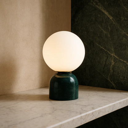 Lunara – Modern Marble Globe Table Lamp