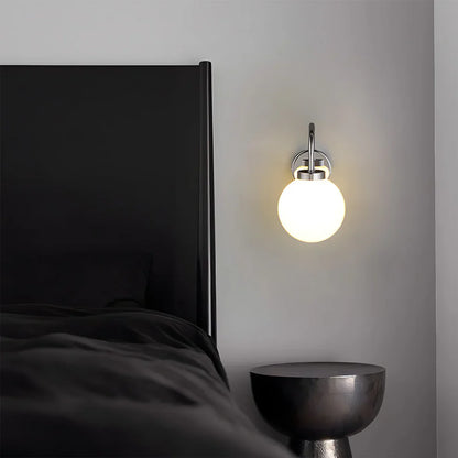 Aurevia – Modern Brass Globe Glass Wall Lamp