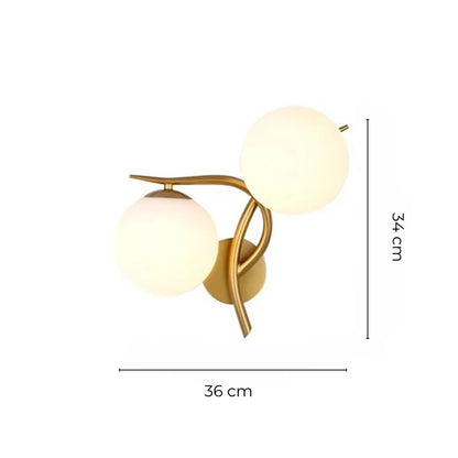 Aurelyn – Modern Double Globe Glass Wall Lamp