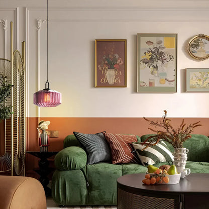 Mireta – Retro Coloured Glass Pendant Light