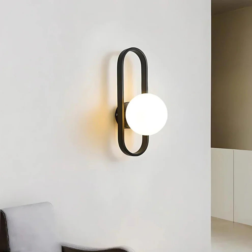 Velora – Modern Oval Glass Wall Lamp