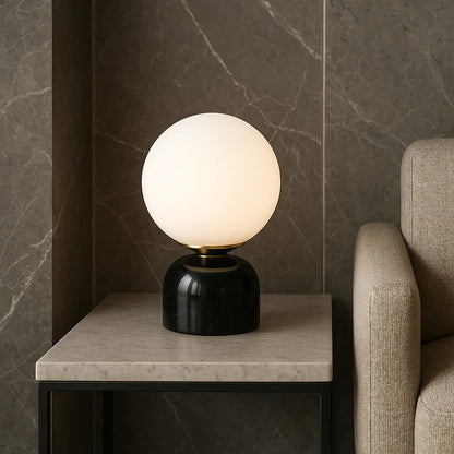 Lunara – Modern Marble Globe Table Lamp