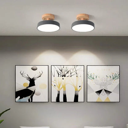 LumoWood – Modern LED Ceiling Light with Wooden Accen