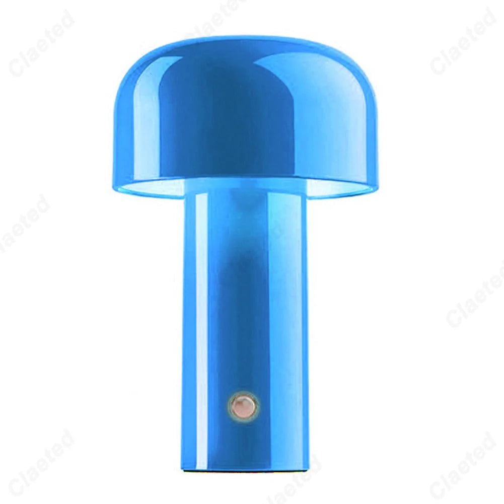 MiroLux – Modern Mushroom LED Bedside Lamp with USB Charging
