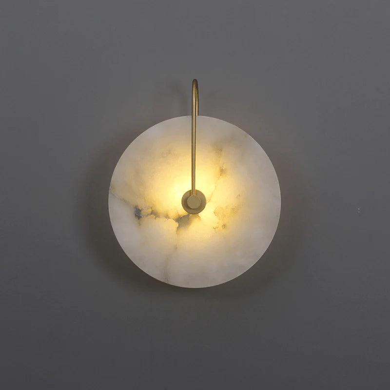 LumoDisc – Modern Alabaster LED Wall Lamp