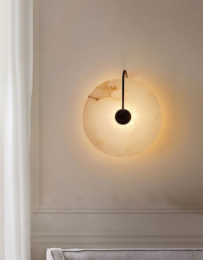 LumoDisc – Modern Alabaster LED Wall Lamp