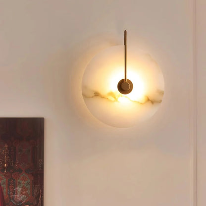 LumoDisc – Modern Alabaster LED Wall Lamp