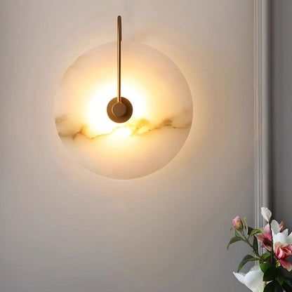 LumoDisc – Modern Alabaster LED Wall Lamp