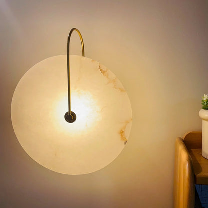 LumoDisc – Modern Alabaster LED Wall Lamp