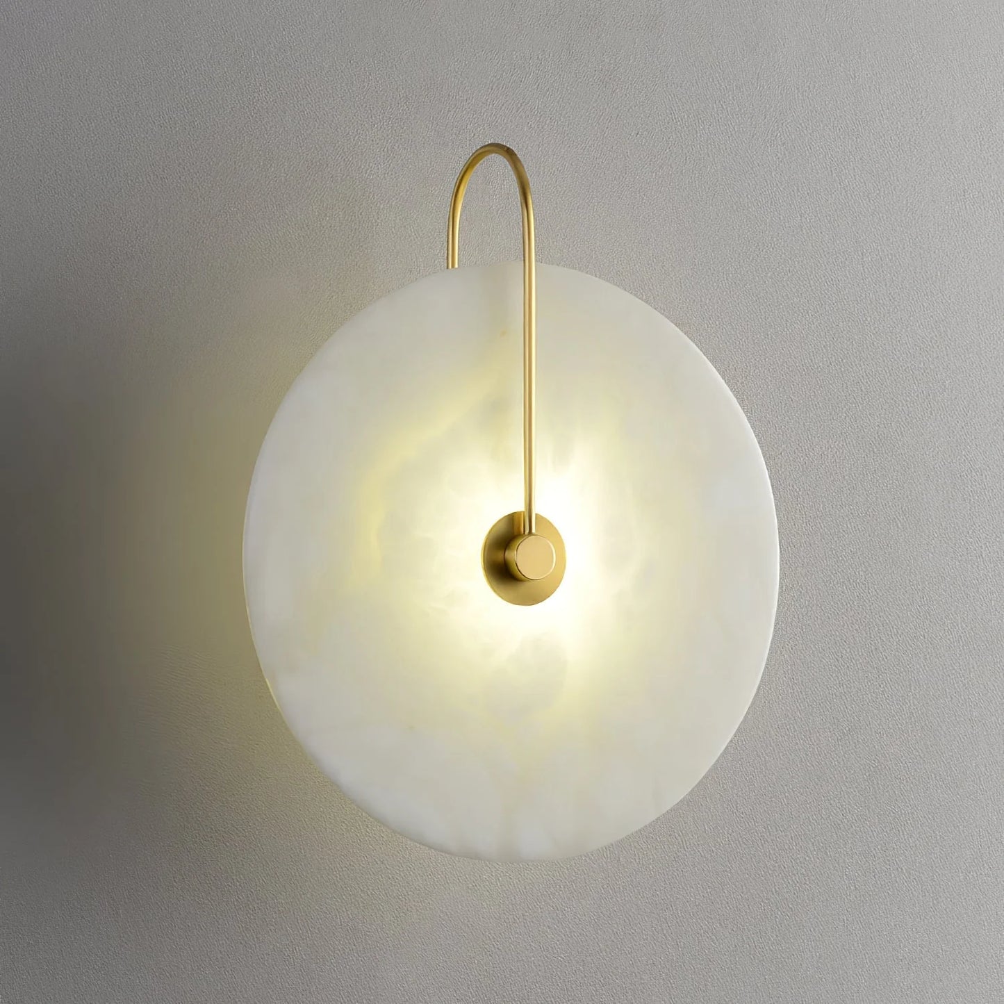 LumoDisc – Modern Alabaster LED Wall Lamp