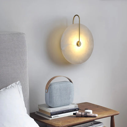 LumoDisc – Modern Alabaster LED Wall Lamp