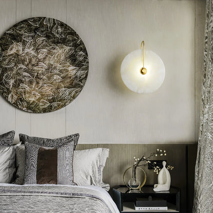 LumoDisc – Modern Alabaster LED Wall Lamp