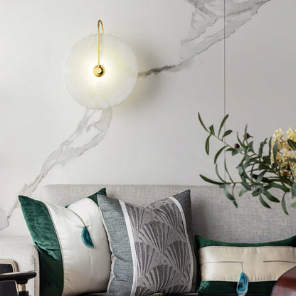 LumoDisc – Modern Alabaster LED Wall Lamp