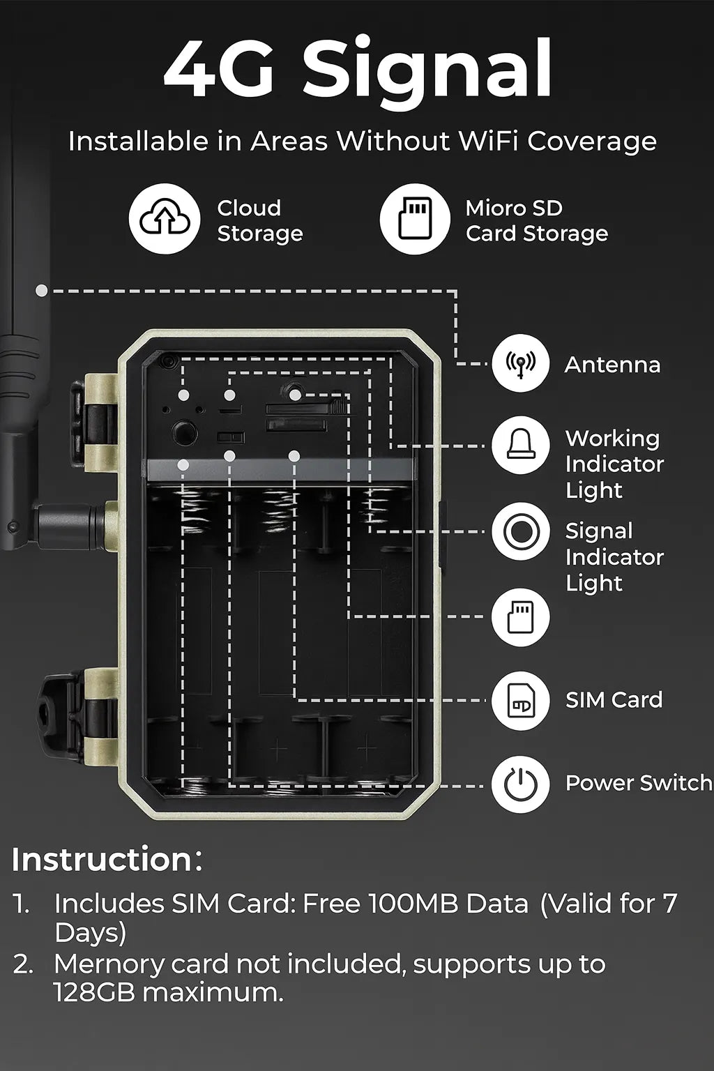 4G Solar Hunting Camera with 2K Video - Bricodil BCD4827