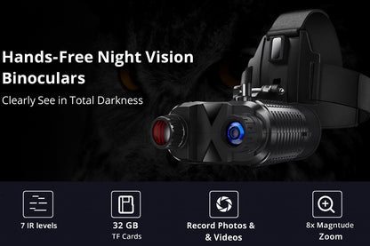 Night Vision Binoculars 8X 4K Head Mount – Bricodil BCD4729
