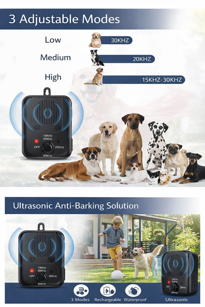 SonoFence – Adjustable Ultrasonic Dog Bark Control Device