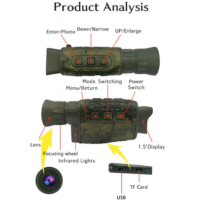 NightScope Pro – 4K Infrared Night Vision Monocular 5X Zoom