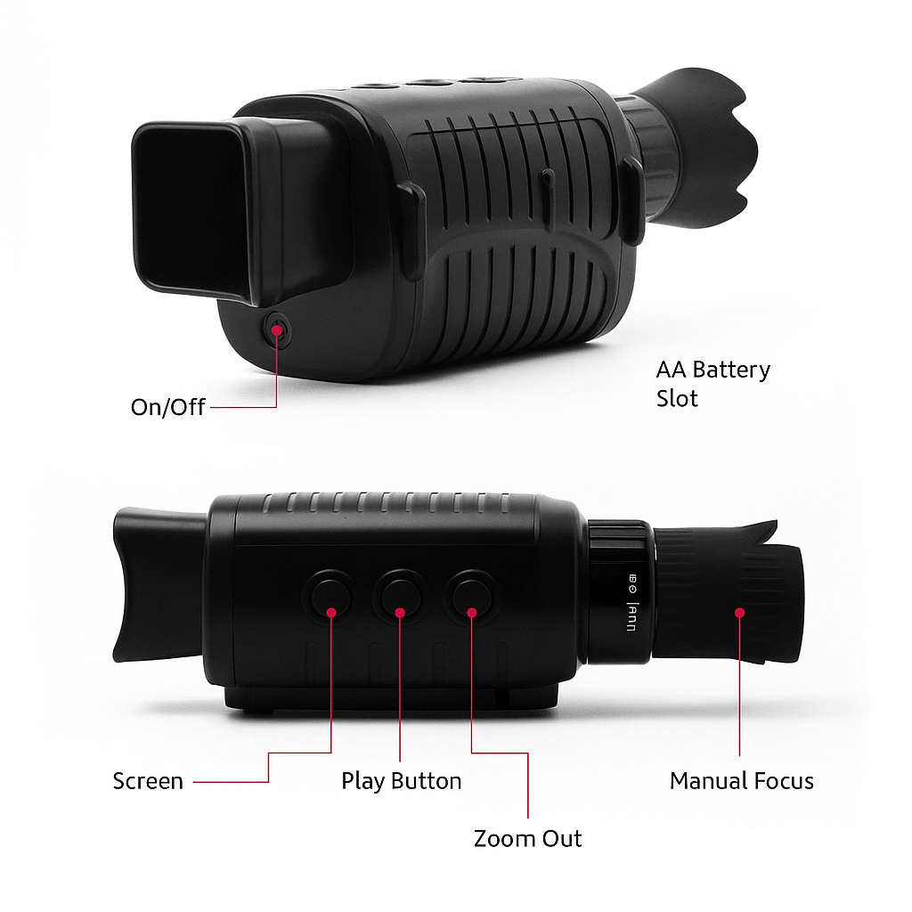 NoctiScope – HD Night Vision Monocular with 5X Digital Zoom