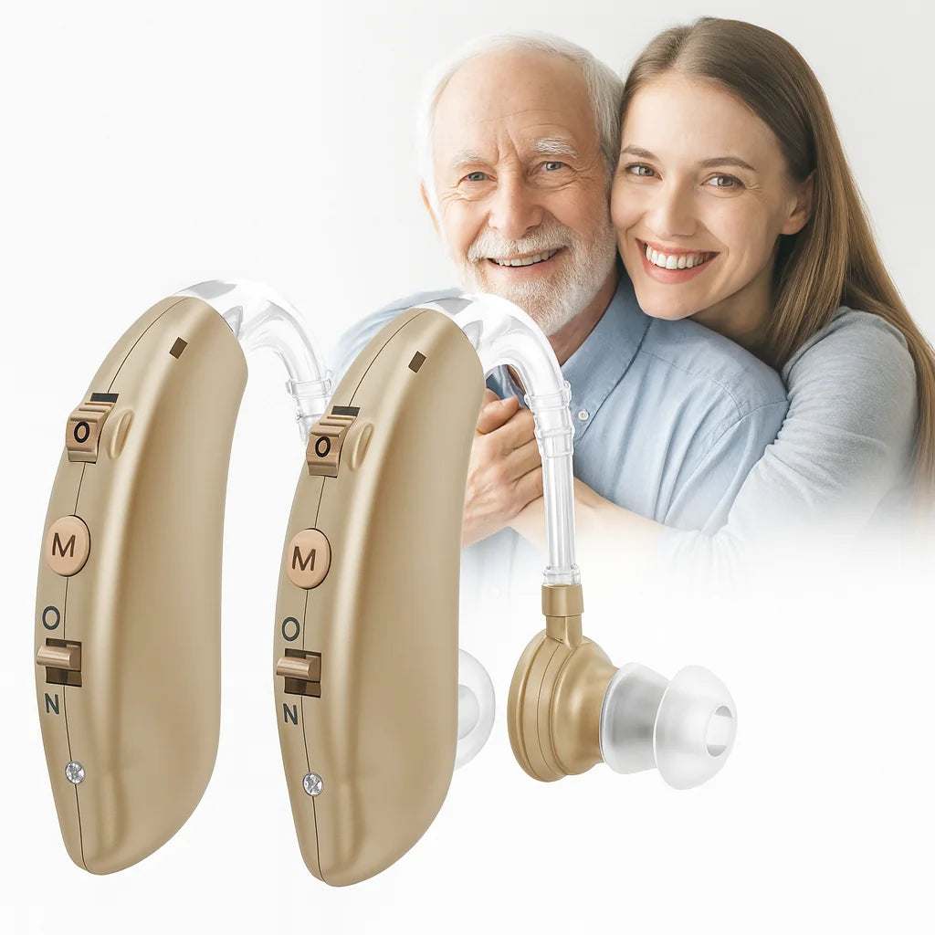 Rechargeable Hearing Aids with Noise Reduction & Long Battery - Bricodil BCD4729