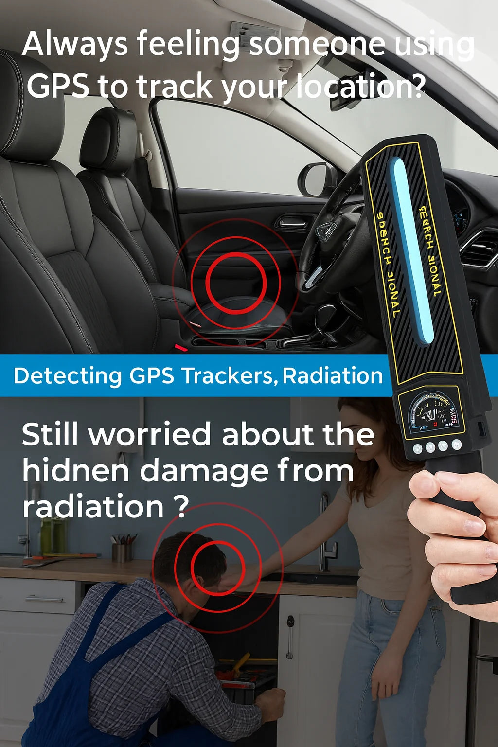 GPS Tracker Detector & Camera Detector for Everyday Privacy  – Bricodil BCD4725