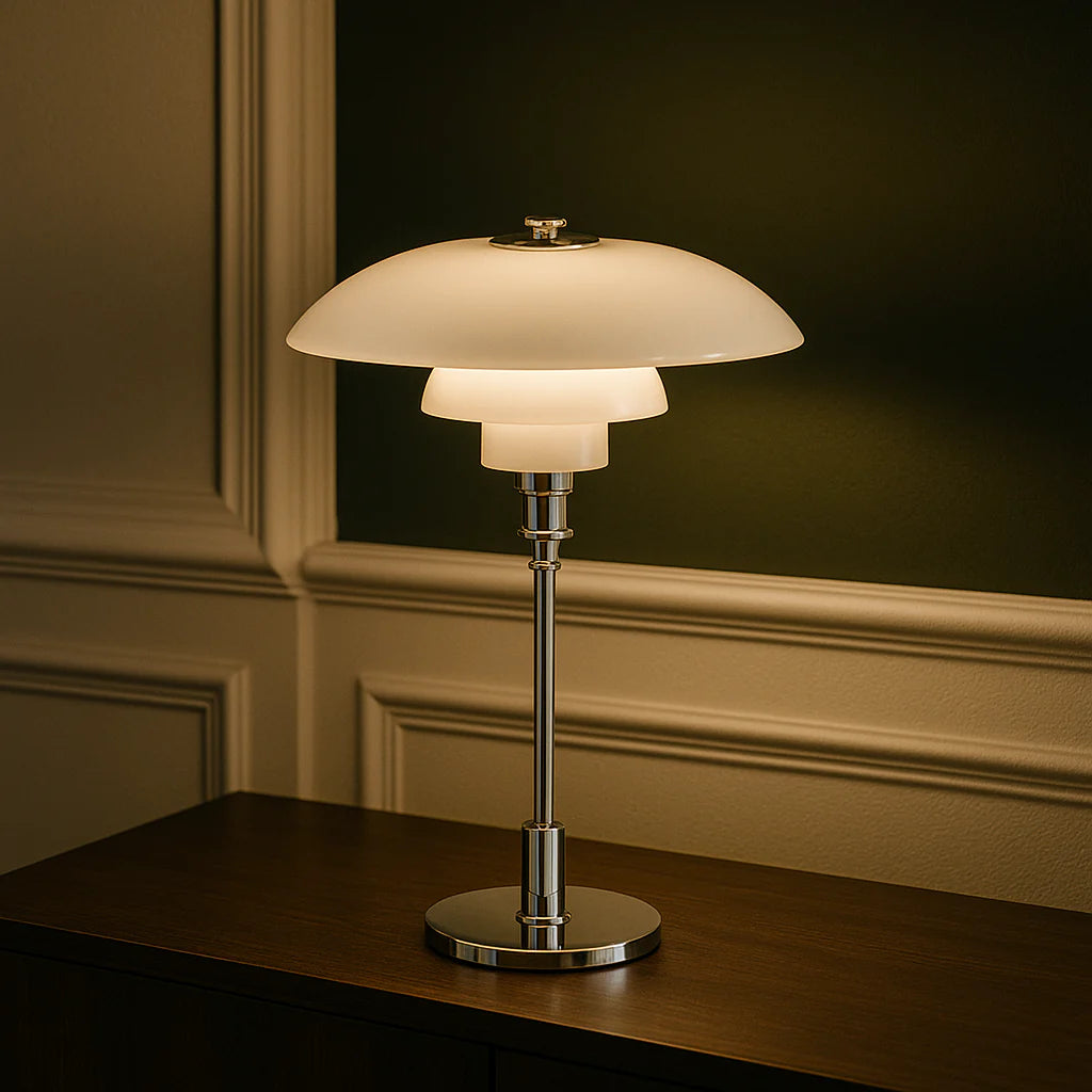 LumoSphere – Bauhaus Glass Table Lamp