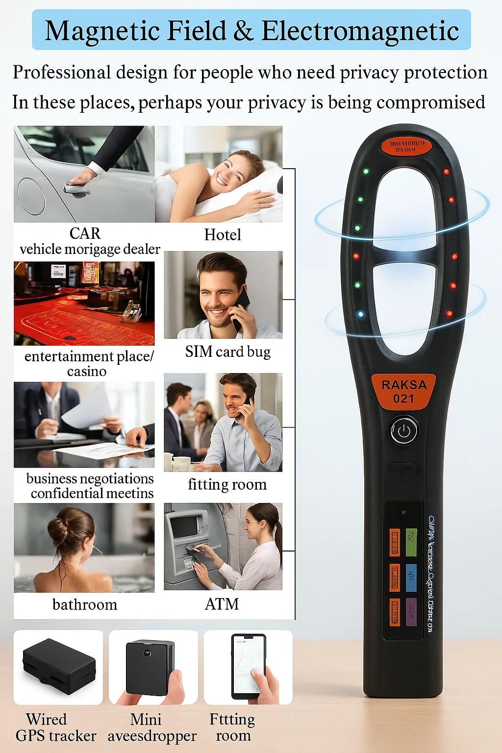 GPS Tracker Detector with Long Battery Life  – Bricodil BCD6724