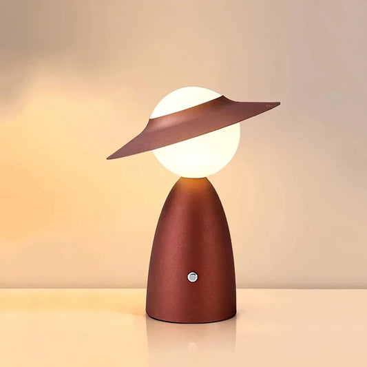 LumoHat – Cordless Table Lamp with Wireless Charging & Warm LED Light