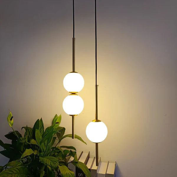 LumoSphere – Modern Glass & Metal LED Pendant Light