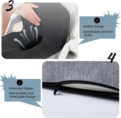 PosturaEase – Ergonomic Memory Foam Seat Cushion for Office, Car & Home