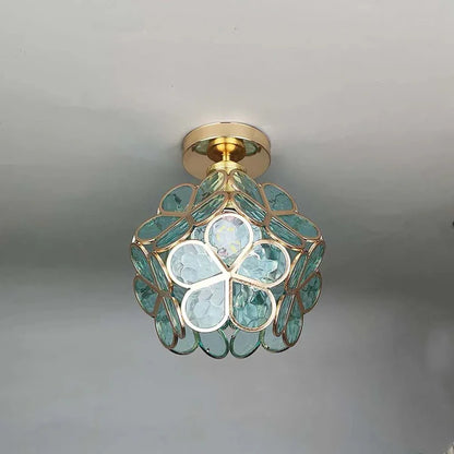 LustraBloom – Crystal Glass Flush Mount Ceiling Light