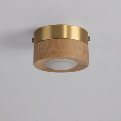 WoodAura – Modern Walnut LED Ceiling Spotlight