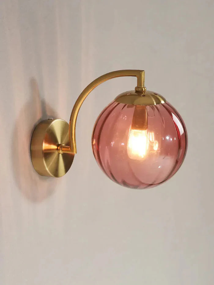 Aurelia – Elegant Glass Wall Lamp with Gold Finish