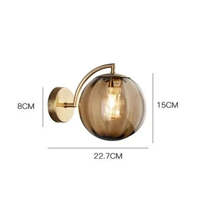 Aurelia – Elegant Glass Wall Lamp with Gold Finish