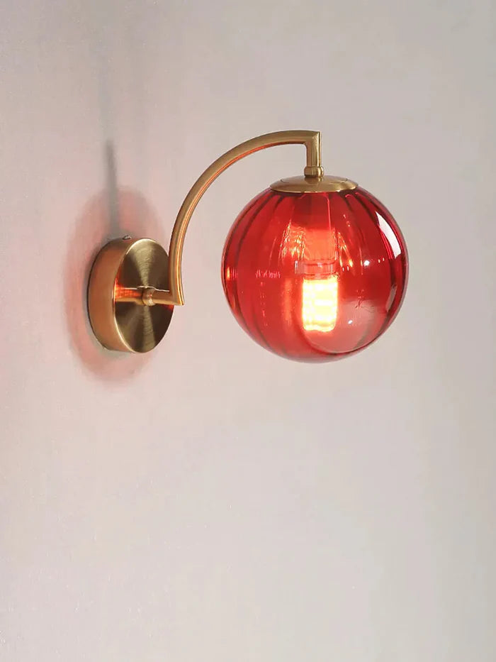 Aurelia – Elegant Glass Wall Lamp with Gold Finish