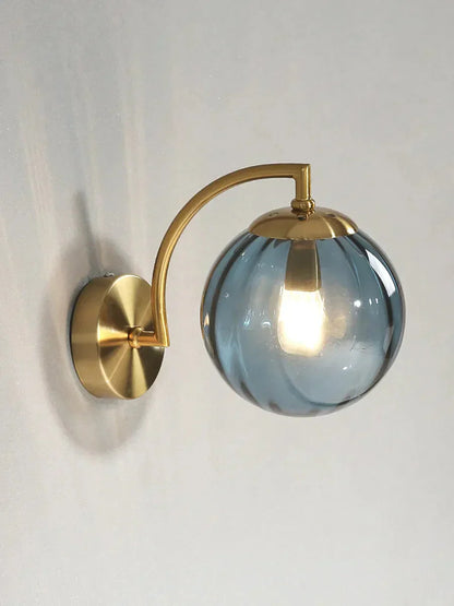 Aurelia – Elegant Glass Wall Lamp with Gold Finish