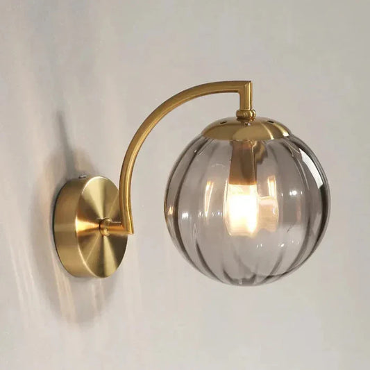 Aurelia – Elegant Glass Wall Lamp with Gold Finish
