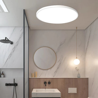 LumiSphere – Modern LED Flush Mount Ceiling Light in White & Black Metal
