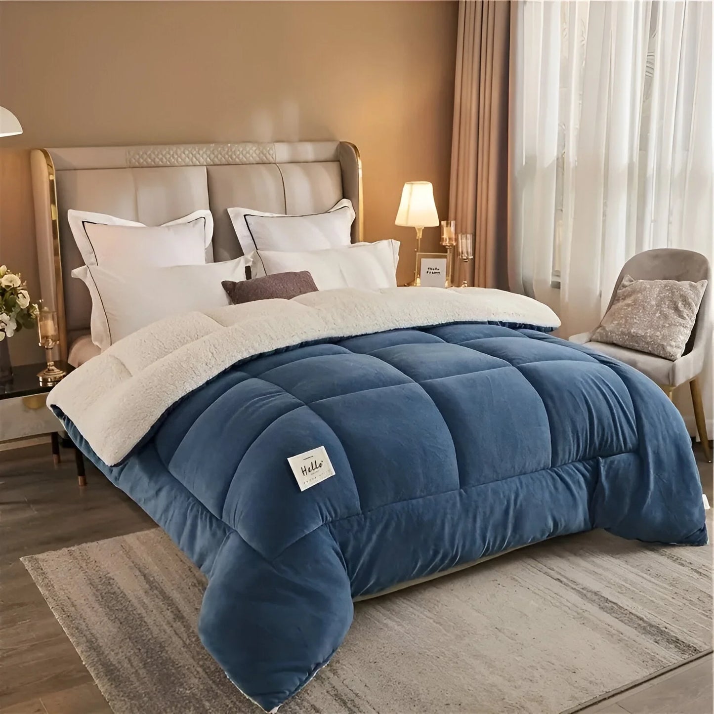 Nordhavn – Ultra-Soft Fleece Comforter with Sherpa Lining