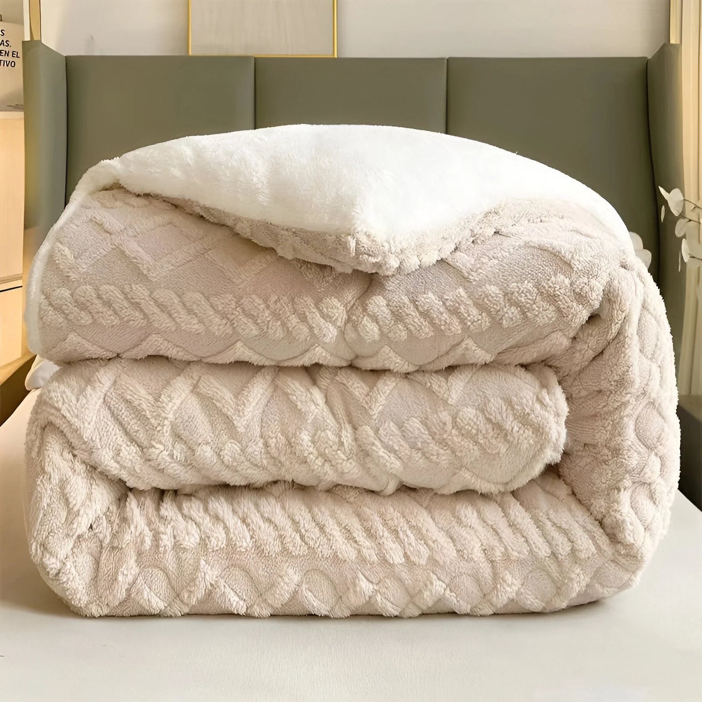 FluffFusion – Reversible Plush Sherpa Comforter for Warm & Elegant Bedrooms