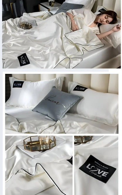 Veluvia – Elegant Satin Silk Bedding Set for All Seasons