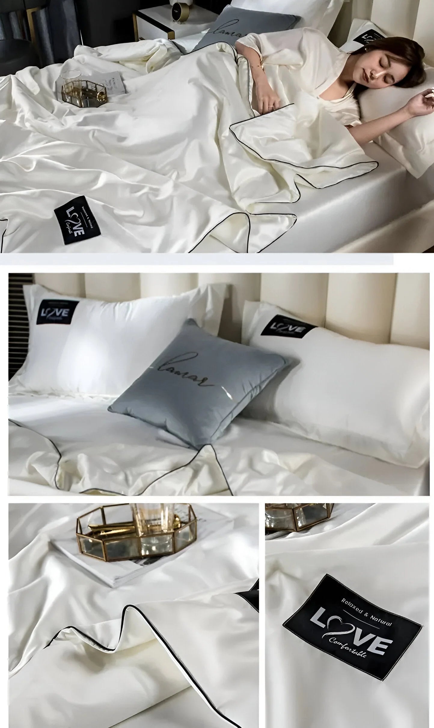 Veluvia – Elegant Satin Silk Bedding Set for All Seasons