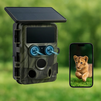 4K Solar-Powered Trail Camera with WiFi & Night Vision  –  Bricodil BCD7314