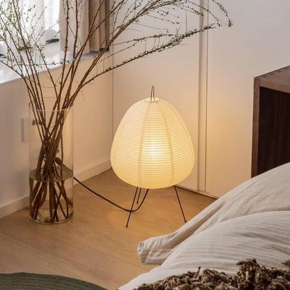 ZenGlow – Rice Paper Floor Lamp | Minimalist LED-Compatible Light