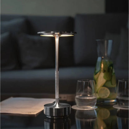 LumoRetro – Wireless Dimmable Retro LED Table Lamp | Metal & Portable