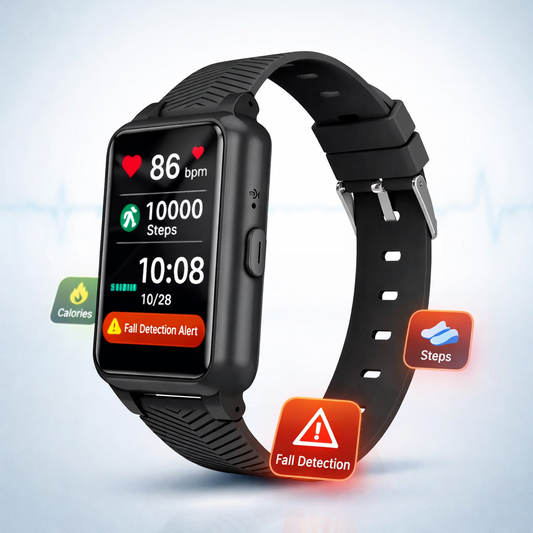 4G Senior Fall Detection Smartwatch with GPS & SOS Alerts – Bricodil BCD7429