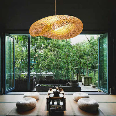 BambuLux – Handwoven Bamboo Pendant Light