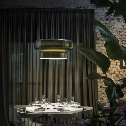AeroVell – Modern Glass Pendant Light with LED Glow