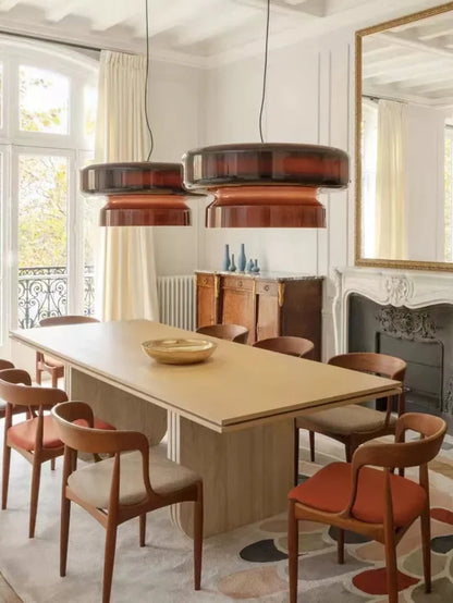 AeroVell – Modern Glass Pendant Light with LED Glow