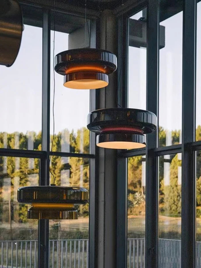 AeroVell – Modern Glass Pendant Light with LED Glow
